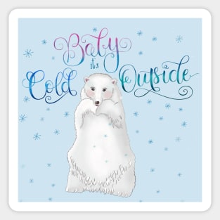 Ice bear in winter Sticker